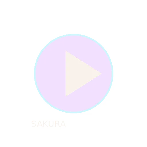 樱花视频 Logo 梦幻玻璃态标识